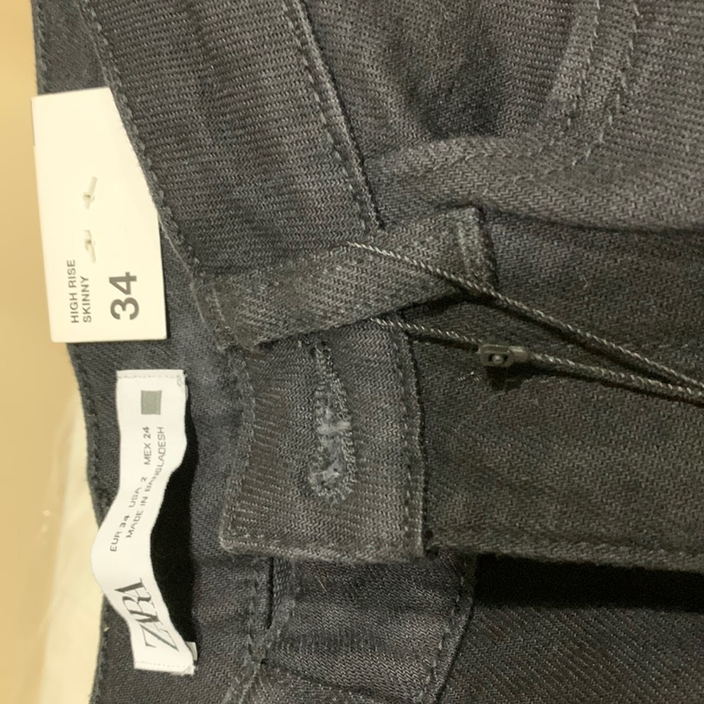 Zara black skinny high rise